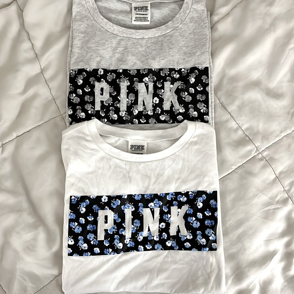 ~BUNDLE victoria’s secret PINK floral tees